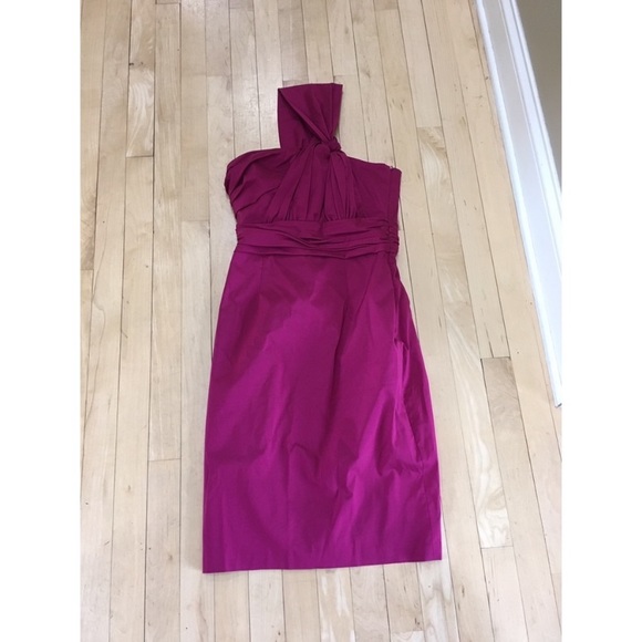 David Meister Cocktail One Shoulder Dress - Picture 1 of 4